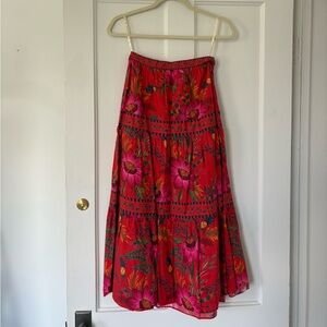 FARM Rio Vibrant Floral Maxi Skirt